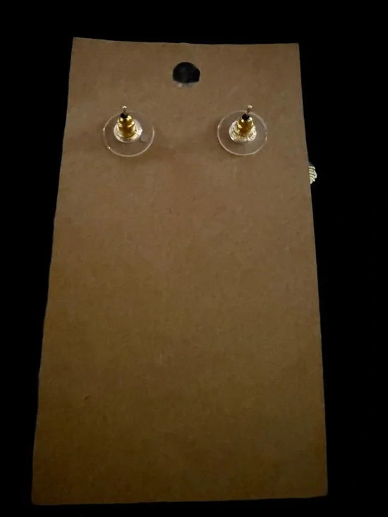 ❤️ Boutique Hand Painted Enamel Blue Flower Statement  Earrings - NEW - Picture 4 of 6